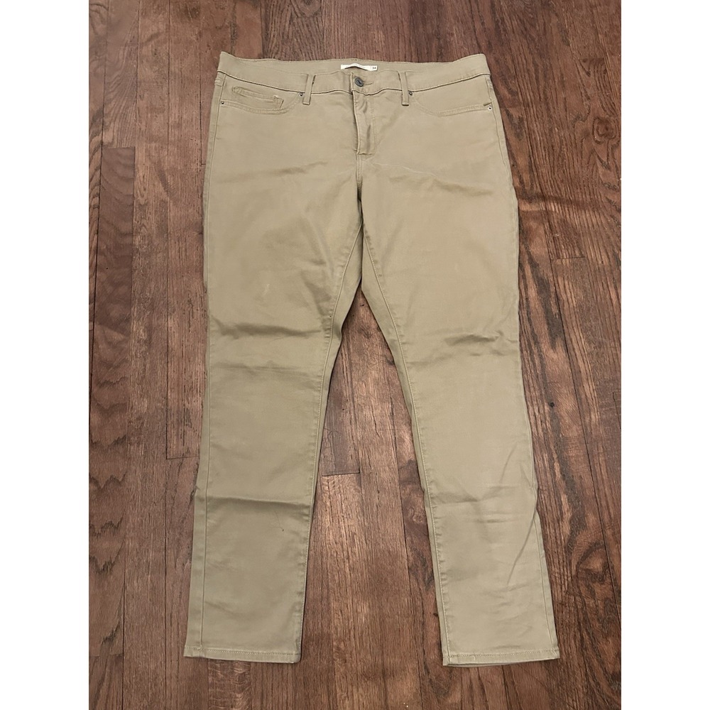 Levis Womens‎ 311 Shaping Skinny 34x27 Tan Beige Pants